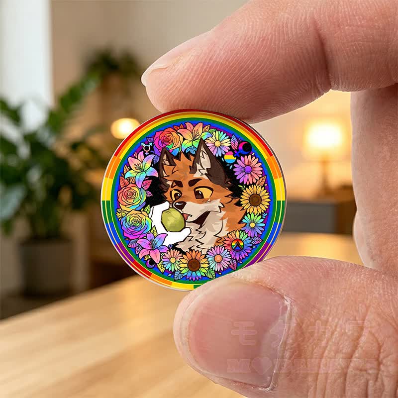 MODAKAWA X atka Regenbogenfuchs-Schlüsselanhänger mit Essfunktion – Taschenumarmung – Geburtstagsgeschenk - image 1