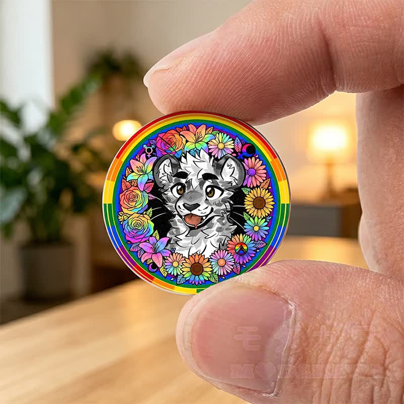 MODAKAWA X atka Rainbow Cut Tiger Fox Schlüsselanhänger Pocket Hup Geburtstagsgeschenk - image 1