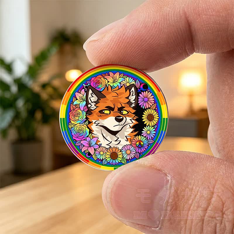 MODAKAWA X atka Regenbogenfuchs Schlüsselanhänger Taschenumarmung Geburtstagsgeschenk - image 2