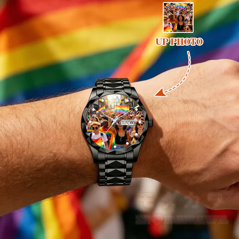 Herrenuhr mit dualem chinesischem und englischem Kalender, Leuchtzeigern, diamantförmigem Spiegel - image 2