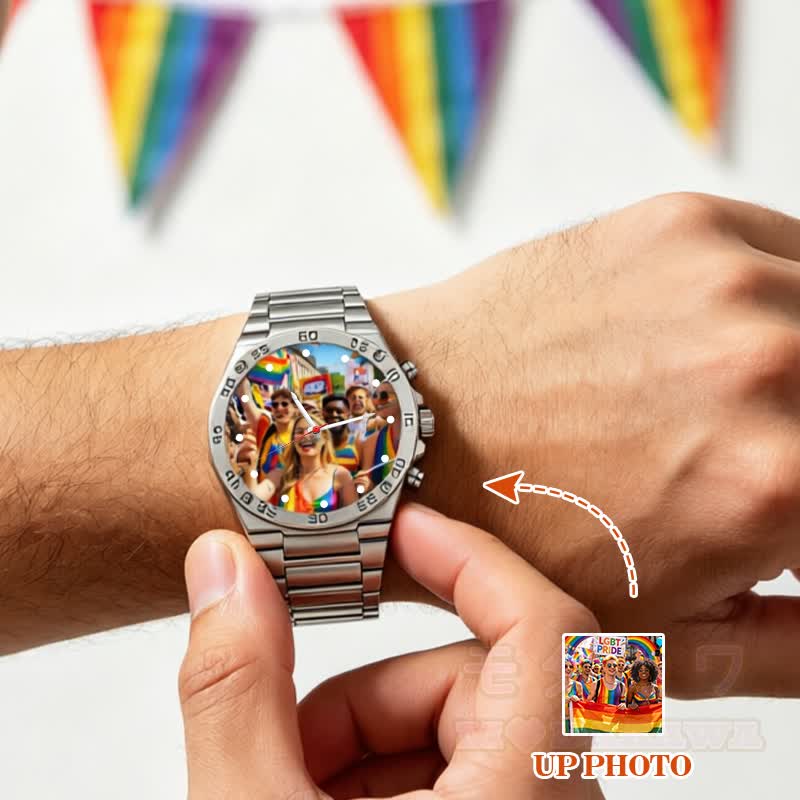 Englischer Kalender, Leuchtzeiger, diamantförmiger Spiegel, Herrenuhr - image 2