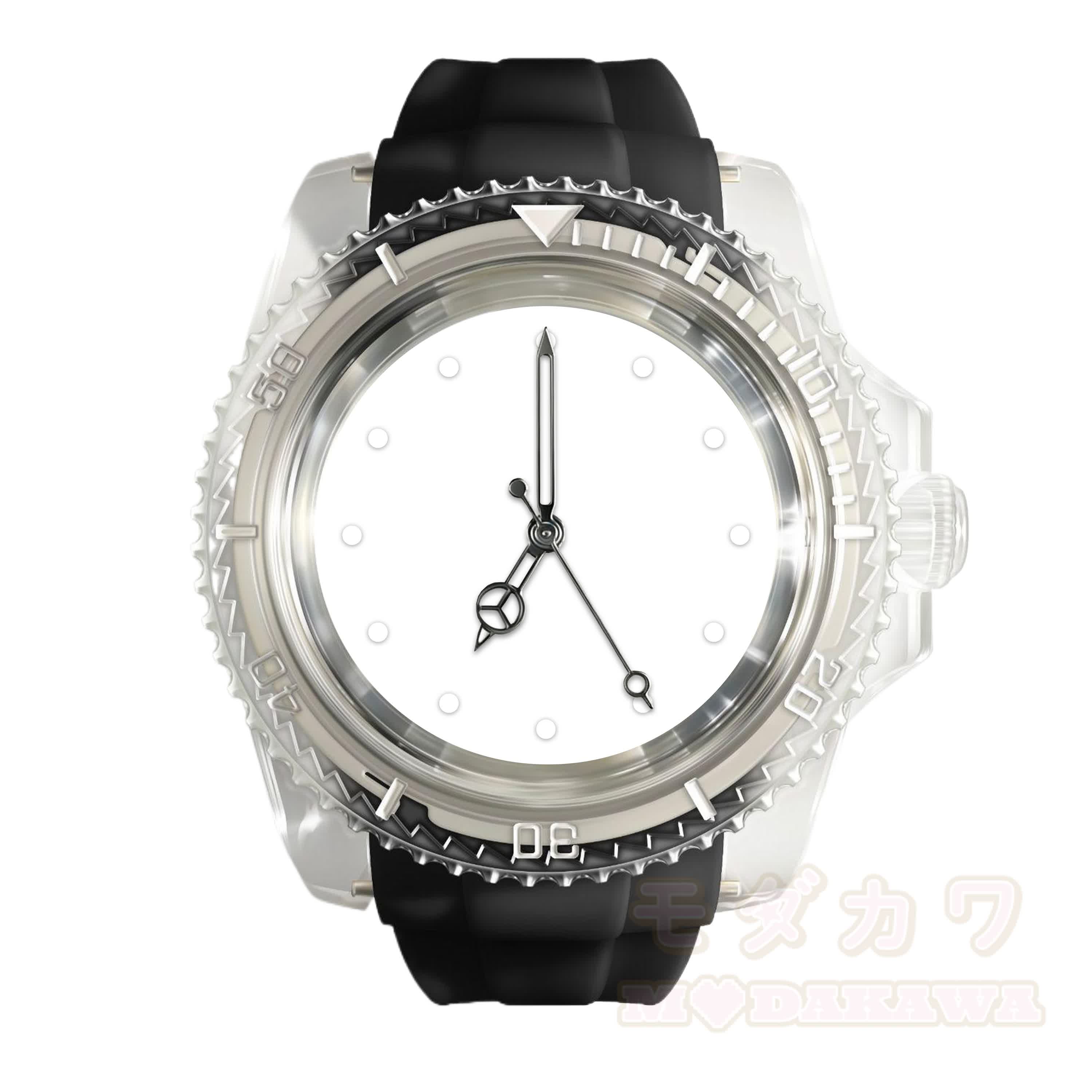 Personalisierte Uhr mit individuellem Silikonarmband - Schwarz - image 4