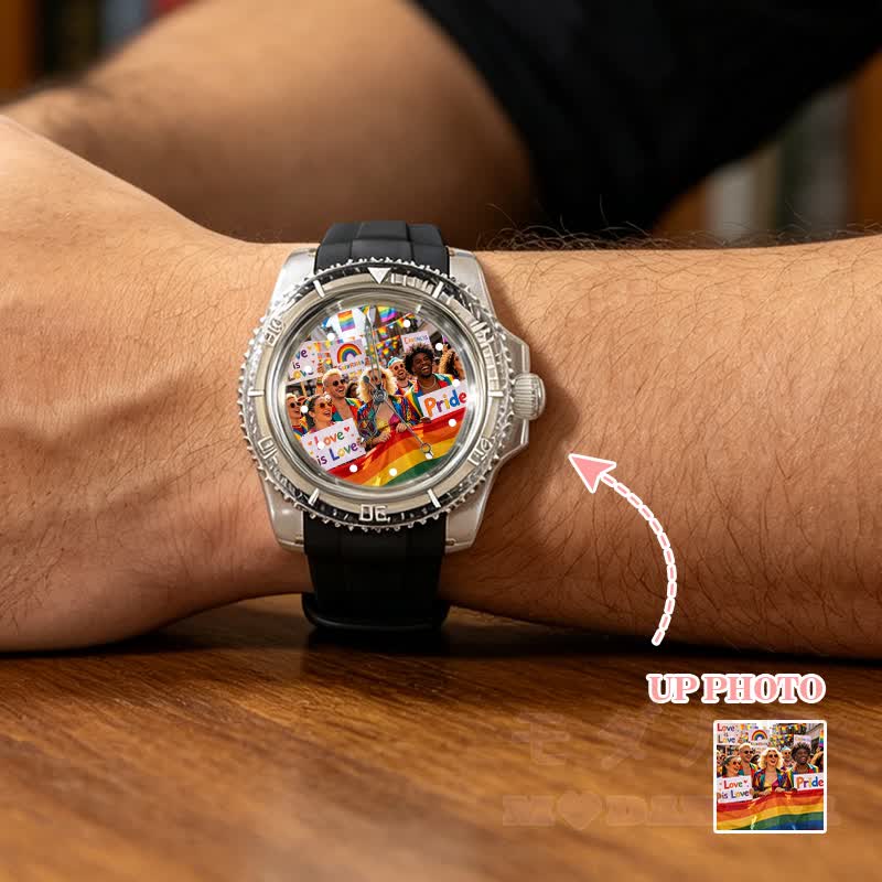 Personalisierte Uhr mit individuellem Silikonarmband - image 2