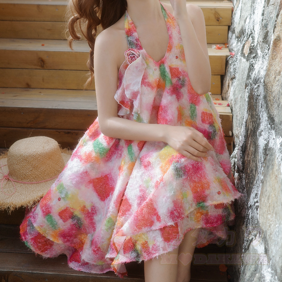 Geblümtes Neckholder-Sommerkleid im Boho-Stil für Damen - image 12