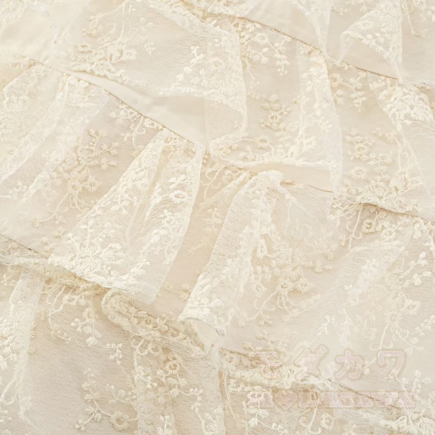 Spitzen-Stufenkleid mit Spaghettiträgern und Rüschen, Fairycore-Sommer-Strandkleid - image 8