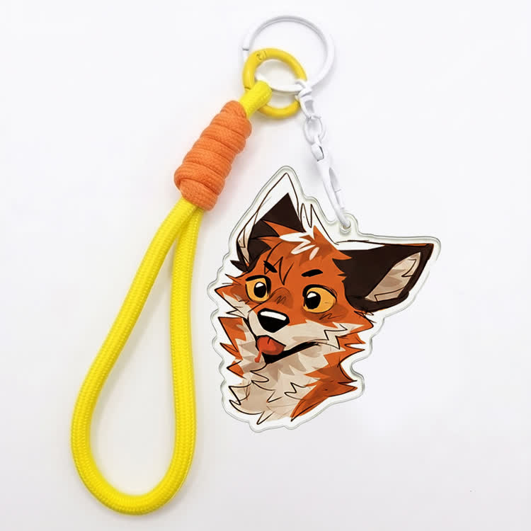 MODAKAWA X atka Zunge-raus-Fuchs-Schlüsselanhänger Geburtstagsgeschenk - Yellow - image 2