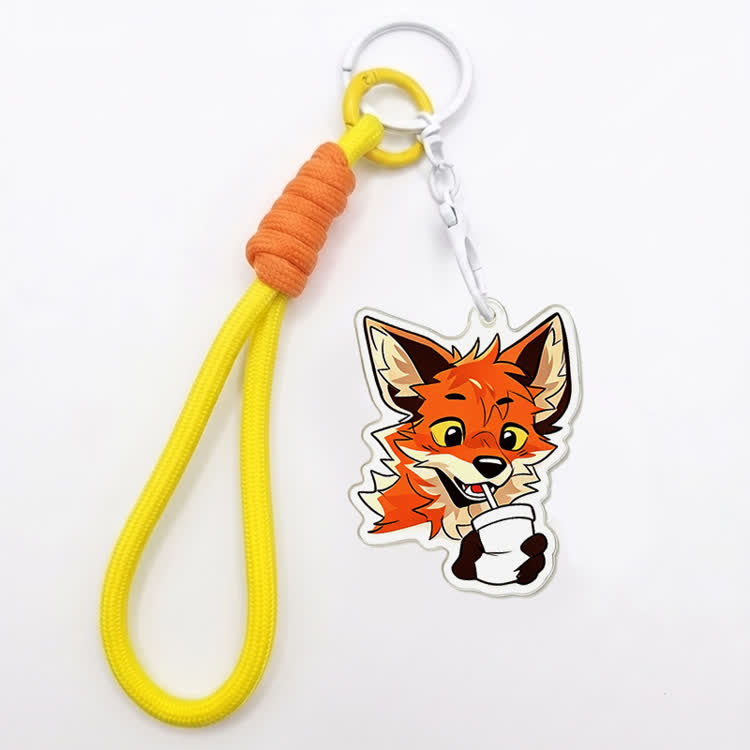 MODAKAWA X atka Trinkfuchs Schlüsselanhänger Geburtstagsgeschenk - Yellow - image 2
