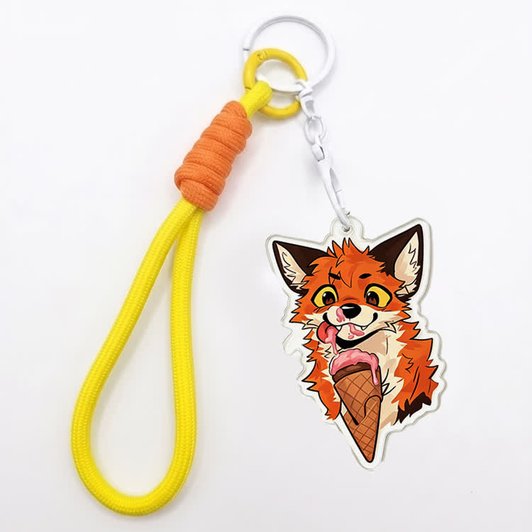 MODAKAWA X atka Eiscreme-Fuchs-Schlüsselanhänger Geburtstagsgeschenk - Yellow - image 2