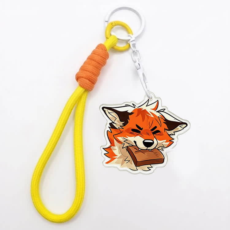 MODAKAWA X atka Fuchs-Schlüsselanhänger mit Beißmotiv – Geburtstagsgeschenk - Yellow - image 2