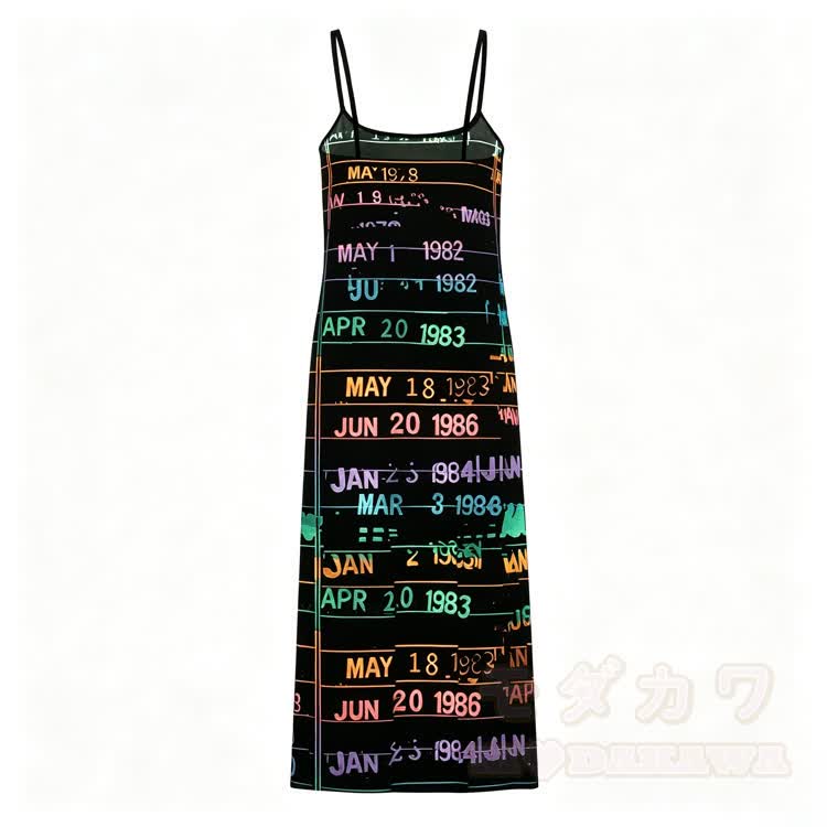 Modakawa Slipkleid mit Zahlengrafik - image 2