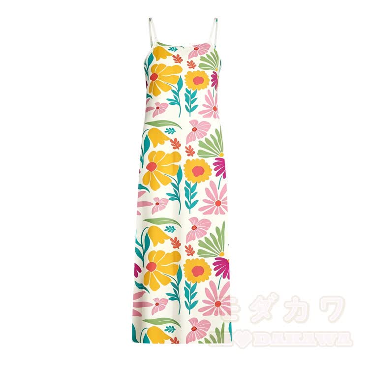 Modakawa Slipkleid mit Blumenmuster - Mehrfarbig - 5XL - image 1