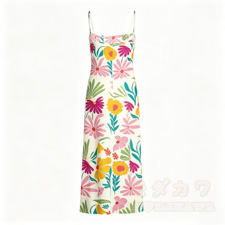 Modakawa Slipkleid mit Blumenmuster - image 2
