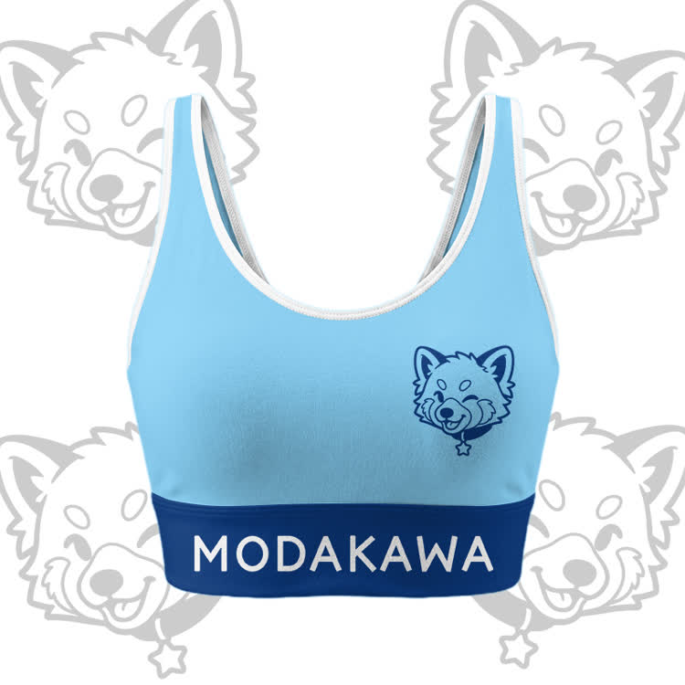 Wink Puppy Grafik Crop Tank Tank Sport Top Shorts Bikini Modakawa passendes Outfit - Blue Top - 5XL - image 2