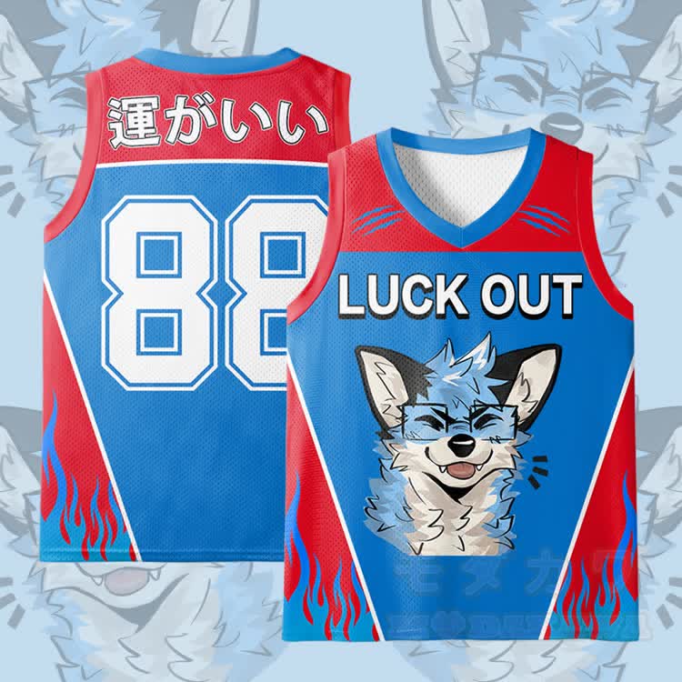 MODAKAWA X atka LUCK OUT Glasses Fox Graphic Mesh Tank Top - Rot - 3XL - image 7