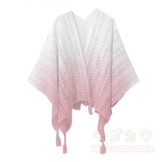 Strickschal, geblümtes Trägerkleid, passendes Outfit - Schal (Einzeln) - 3XL - image 2