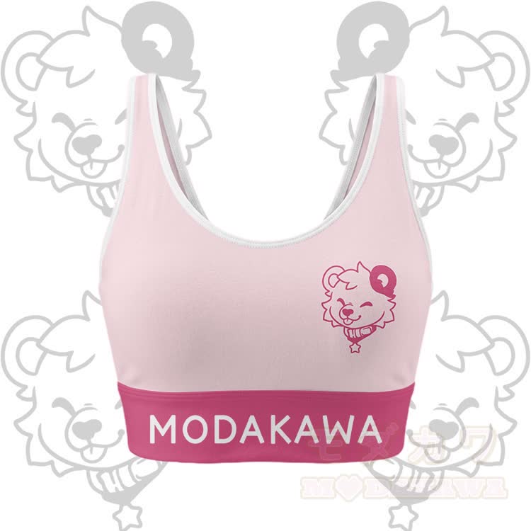Tanktop mit Bärenmotiv, Zunge raus, Sportrock, Bikini, Modakawa-Partnerlook - Rosa Top - 4XL - image 2