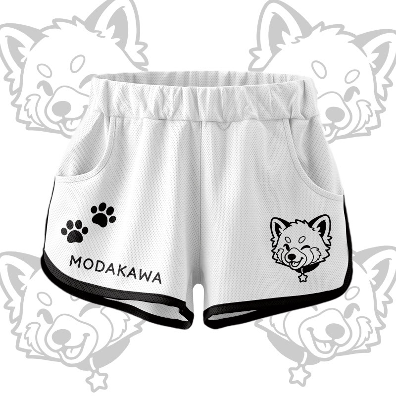 Wink Puppy Grafik Crop Tank Tank Sport Top Shorts Bikini Modakawa passendes Outfit - White Shorts - 5XL - image 11