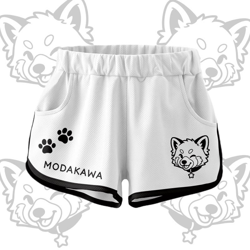 Wink Puppy Grafik Crop Tank Tank Sport Top Shorts Bikini Modakawa passendes Outfit - White Shorts - 5XL - image 11