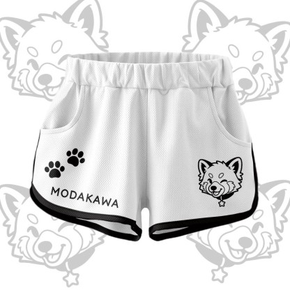 Wink Puppy Grafik Crop Tank Tank Sport Top Shorts Bikini Modakawa passendes Outfit - White Shorts - 5XL - image 11