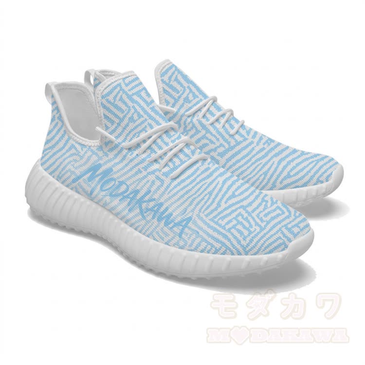 Modakawa Schnürschuhe mit blauem Labyrinth-Motiv - image 2