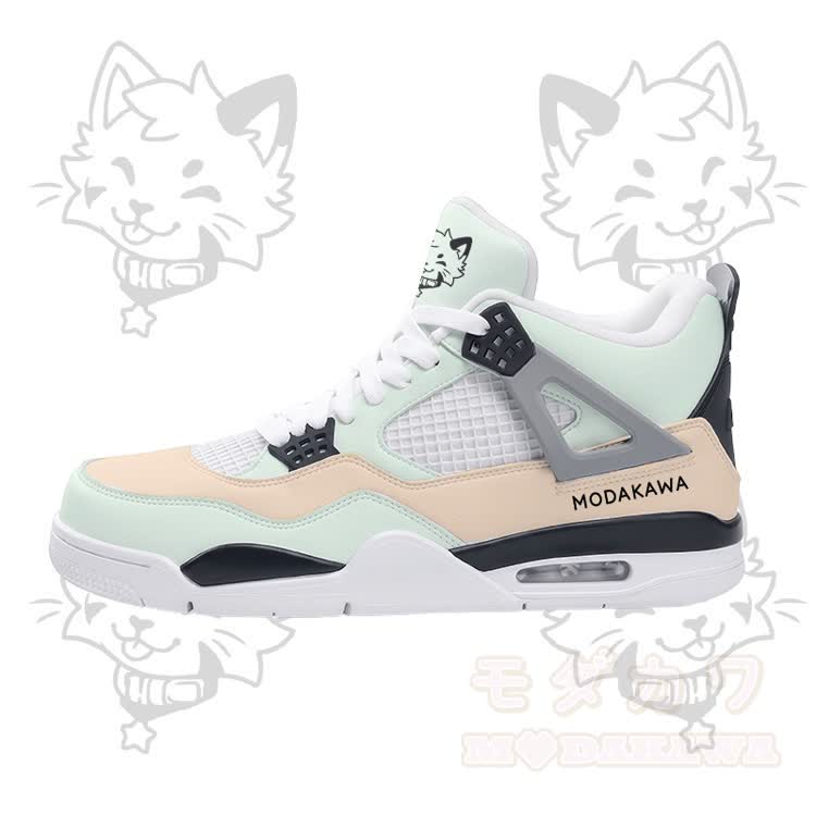 Modakawa Schnürschuhe mit herausgestreckter Zunge und Katzenmotiv, Luftpolsterung - image 2