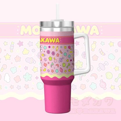 MODAKAWA X popipeko Candy Pattern 40 oz Edelstahlbecher - Rosa - 40 oz / 1200 ml - image 2