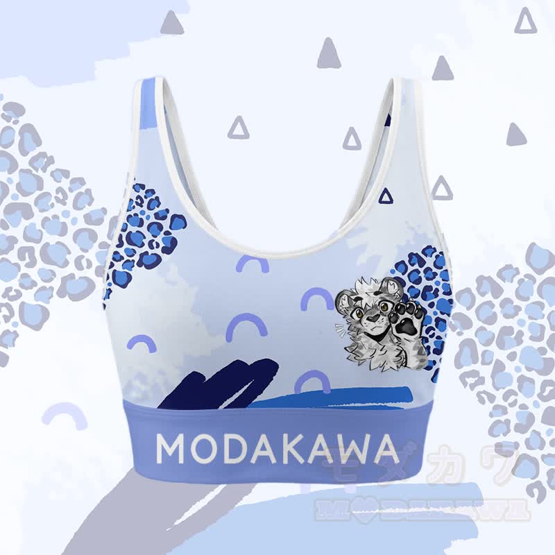 MODAKAWA X atka Tiger Paw Graphic Crop Tank Sport Top Pocket Skort Matching Outfit - Spitze - 4XL - image 2