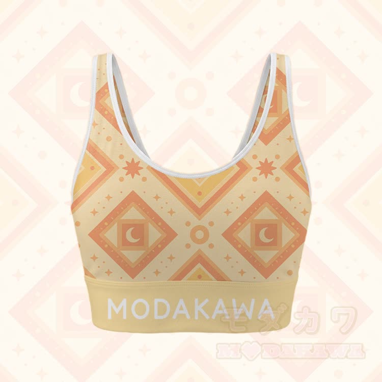 MODAKAWA X popipeko Puppy Graphic Crop Tank Tank Sport Top Skirt Bikini Matching Outfit - Gelbes Oberteil - 4XL - image 2