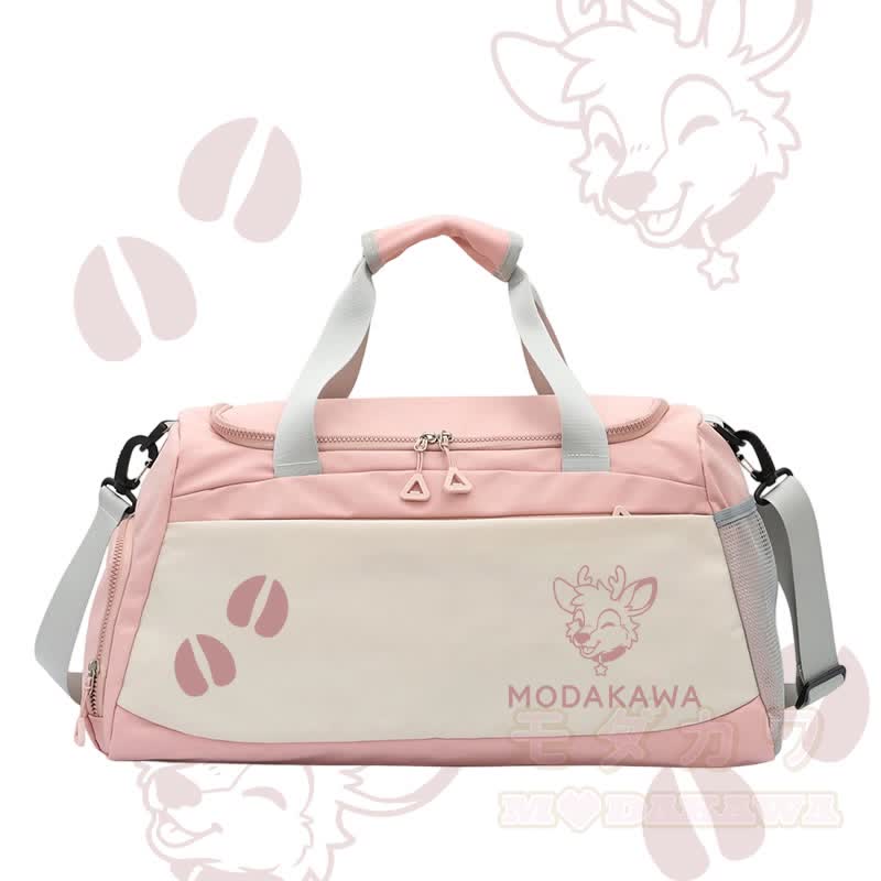 MODAKAWA X popipeko Deer Graphic Sporttasche mit großem Fassungsvermögen - Rosa - 55 x 28 x 26 cm - image 2