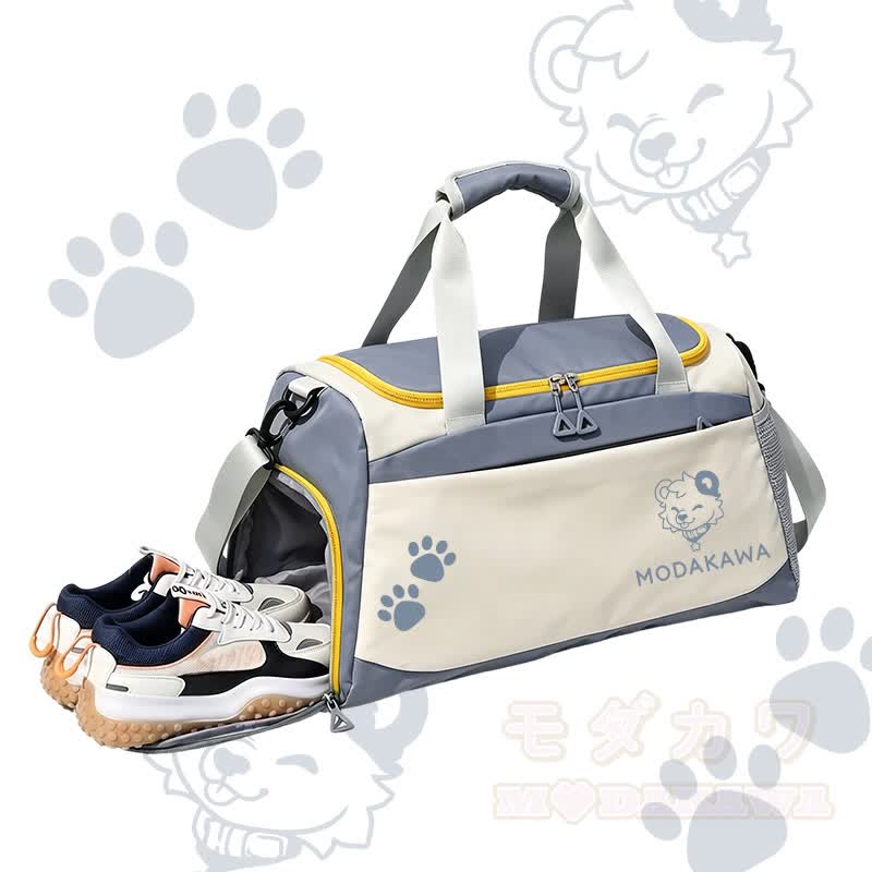 MODAKAWA X popipeko Puppy Graphic Sporttasche mit großem Fassungsvermögen - Blau - 55 x 28 x 26 cm - image 2