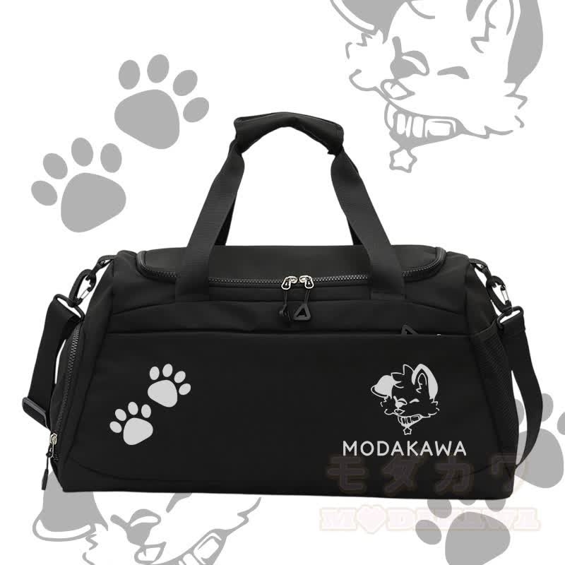 MODAKAWA X popipeko Puppy Graphic Sporttasche mit großem Fassungsvermögen - Schwarz - 55 x 28 x 26 cm - image 2
