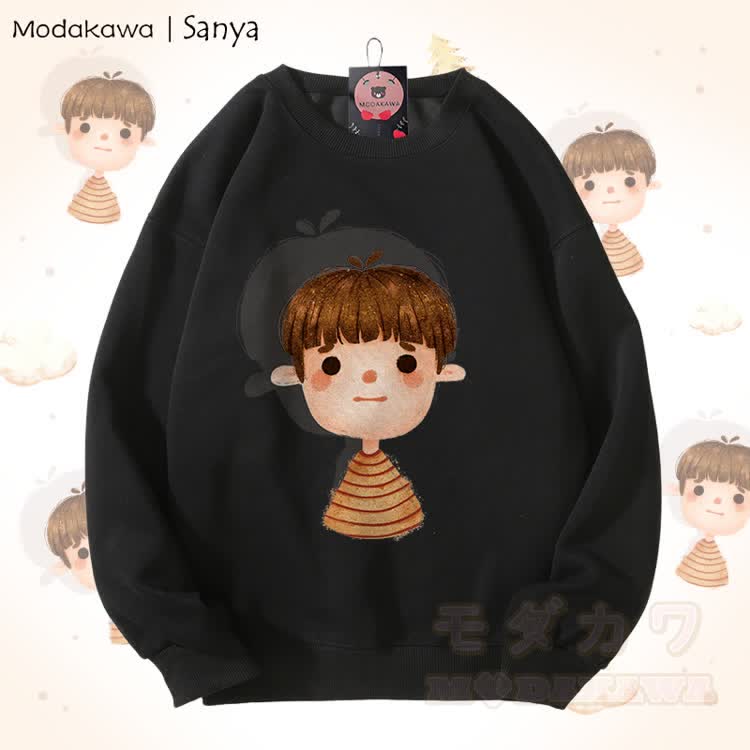 MODAKAWA X Sanya Boy Graphic Unisex Sweatshirt - Schwarz - 5XL - image 2