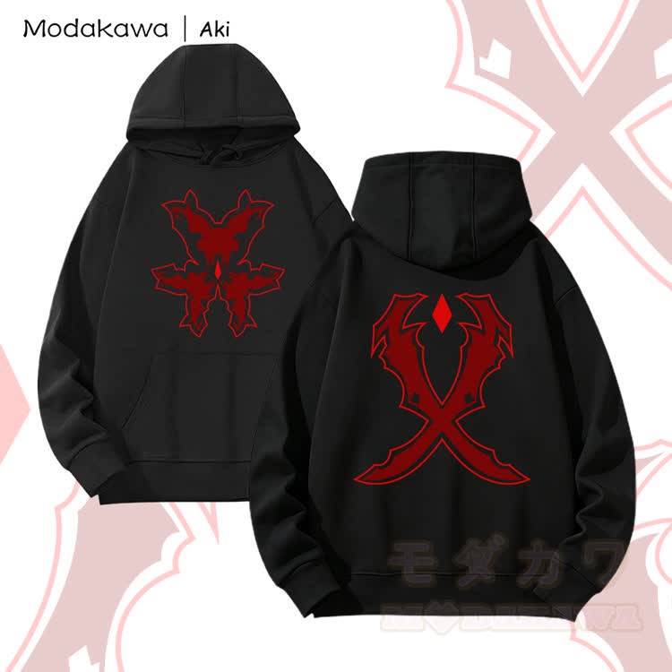 MODAKAWA X Aki Bat Graphic Heavyweight Hoodie - Schwarz - 2XL - image 2