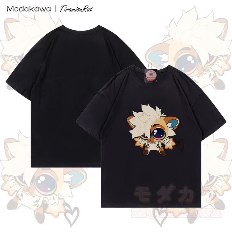 MODAKAWA X TiramisuRat Niedliches Rattenmotiv T-Shirt aus 100 % Baumwolle - image 2