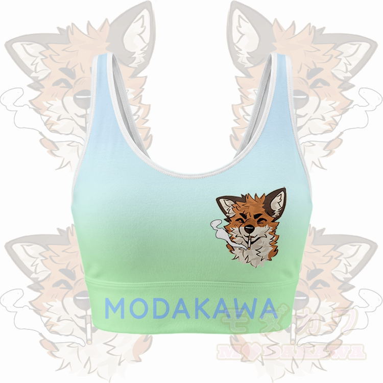 MODAKAWA X atka Smoking Fox Sport-BH-Top mit Farbverlauf und passender Leggings - Grüne Spitze - 5XL - image 2