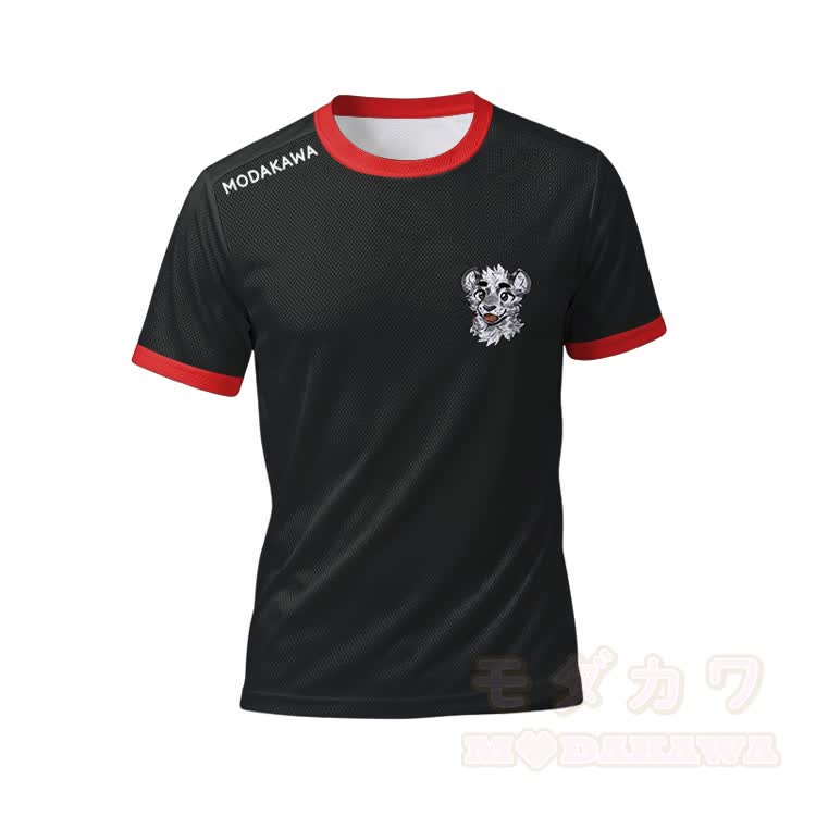MODAKAWA X atka Tiger Graphic Herren-Sport-T-Shirt mit Kordelzug und passender Shorts - Red Top - 5XL - image 2