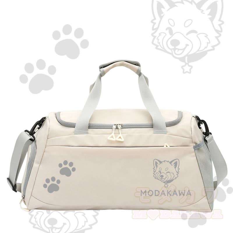 Modakawa Sporttasche mit Waschbär-Motiv, großes Fassungsvermögen - Weiß - 55 x 28 x 26 cm - image 5