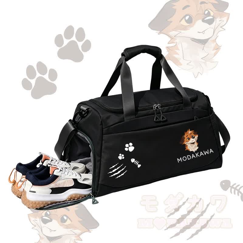 MODAKAWA X atka Anticipating Fox Graphic Sporttasche mit großem Fassungsvermögen - Schwarz - 55 x 28 x 26 cm - image 2