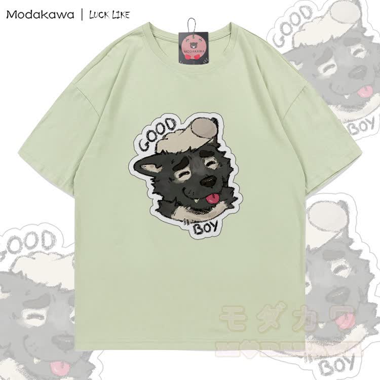 MODAKAWA X LUCK LIKE GOOD BOY Porto Grafik-T-Shirt aus 100 % Baumwolle - Grün - 5XL - image 1