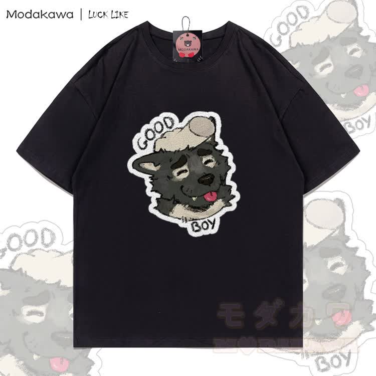 MODAKAWA X LUCK LIKE GOOD BOY Porto Grafik-T-Shirt aus 100 % Baumwolle - Schwarz - 5XL - image 2
