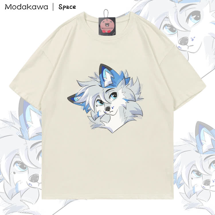 MODAKAWA X Space Barker Grafik-T-Shirt aus 100 % Baumwolle - Light Beige - 5XL - image 1