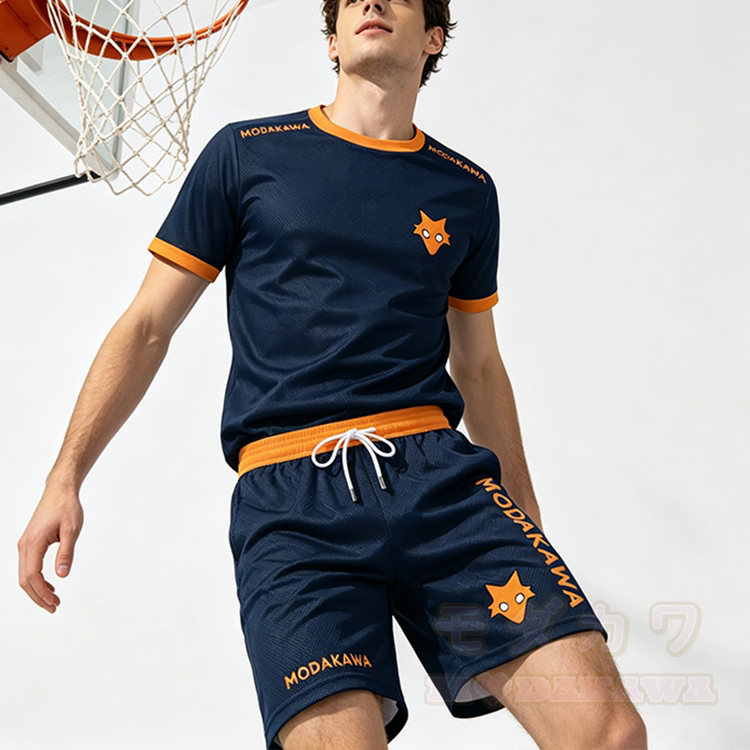 MODAKAWA X TiramisuRat Herren-Sport-T-Shirt mit Mausgesicht-Grafik und passender Shorts mit Kordelzug - image 1