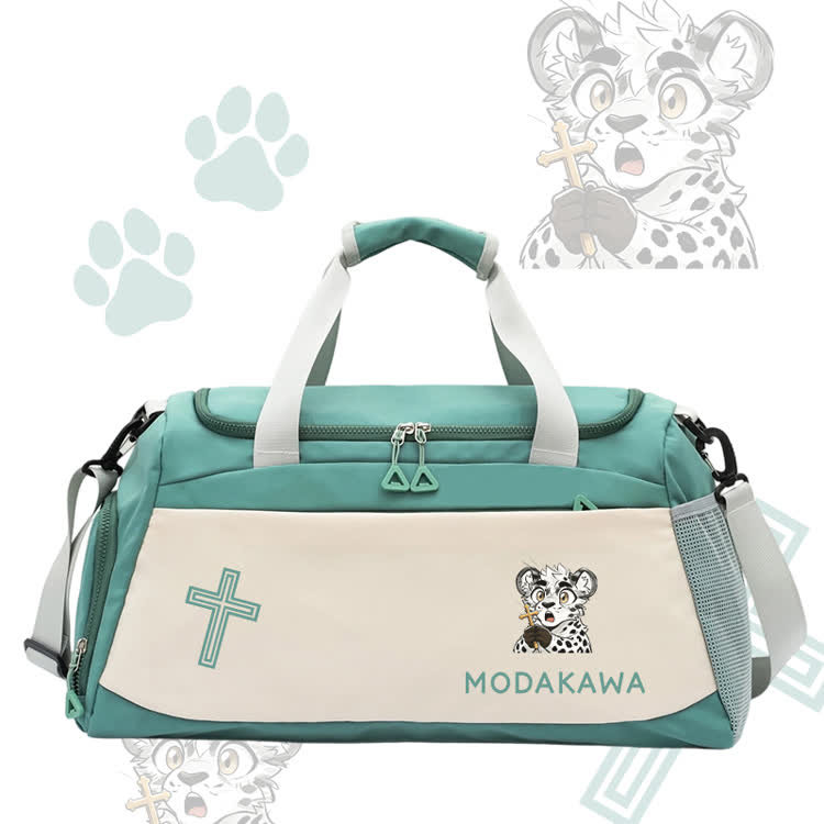 Modakawa Sporttasche mit Leopardenkreuz-Motiv, großes Fassungsvermögen - Green - 55*28*26 cm - image 2