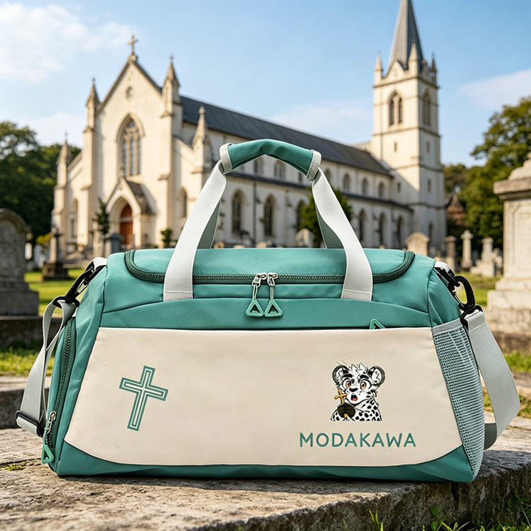Modakawa Sporttasche mit Leopardenkreuz-Motiv, großes Fassungsvermögen - image 1