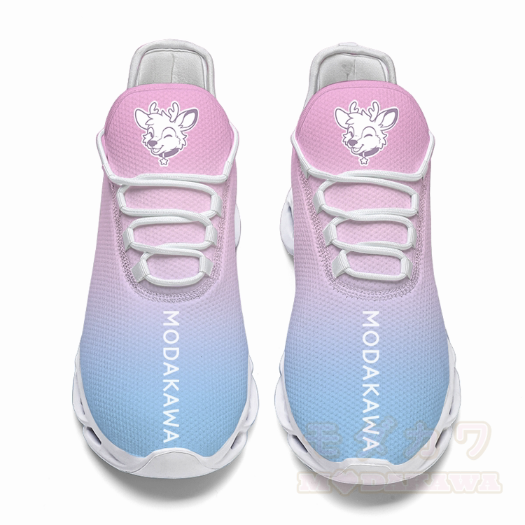 Modakawa Leichte Laufschuhe mit Wink Deer Grafik - Blau & Rosa - 48 - image 2