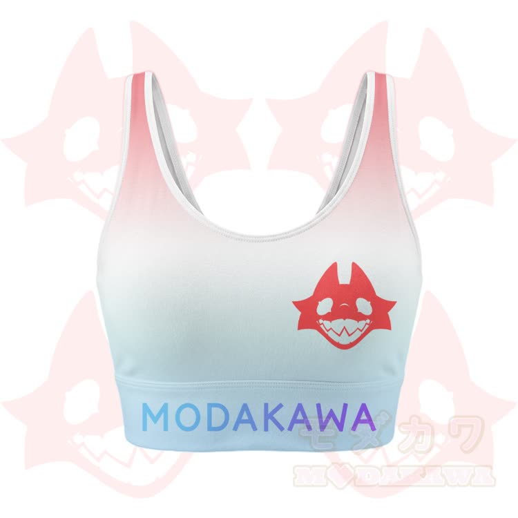 MODAKAWA X TiramisuRat Rat Graphic Gradient Sport-BH-Top Leggings passendes Outfit - Rosa Top - 5XL - image 2