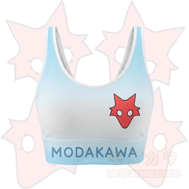 MODAKAWA X TiramisuRat Rat Graphic Gradient Sport-BH-Top Leggings passendes Outfit - Blaues Oberteil - 5XL - image 2