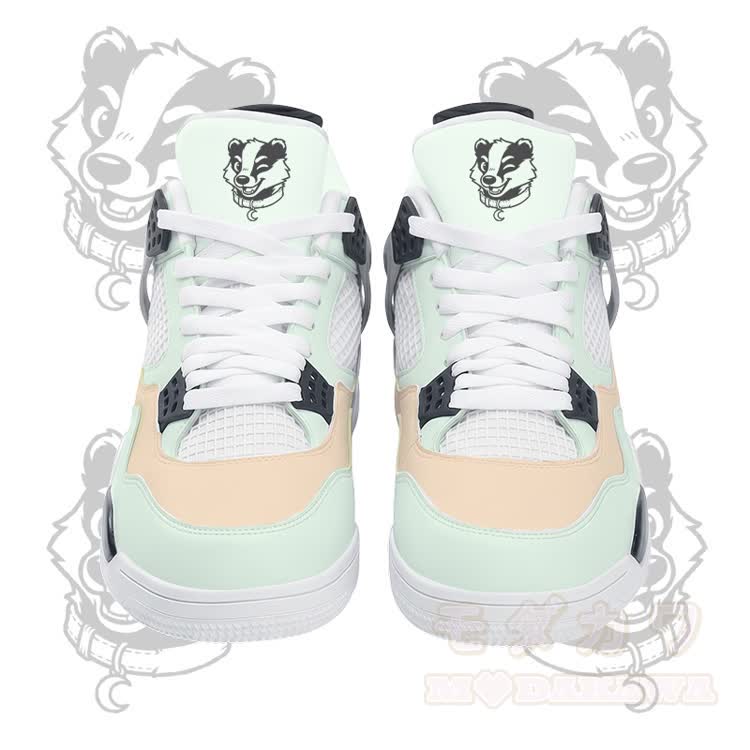 Modakawa Schnürschuhe mit Wink-Bear-Grafik und Luftpolsterung - Grün - 48 - image 2