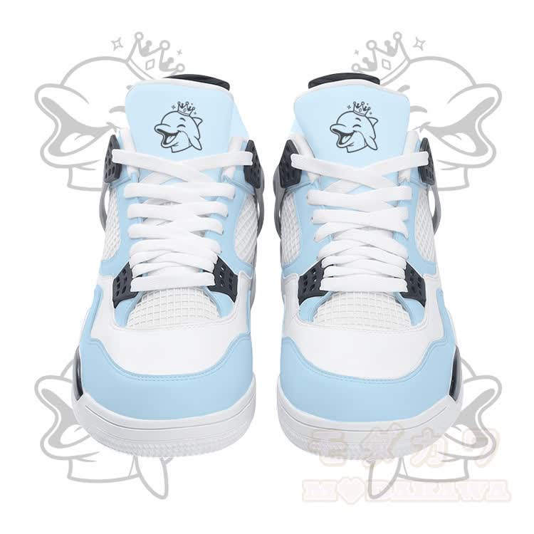Modakawa Schnürschuhe mit Delfin-Grafik und Luftpolsterung - Blau - 48 - image 2