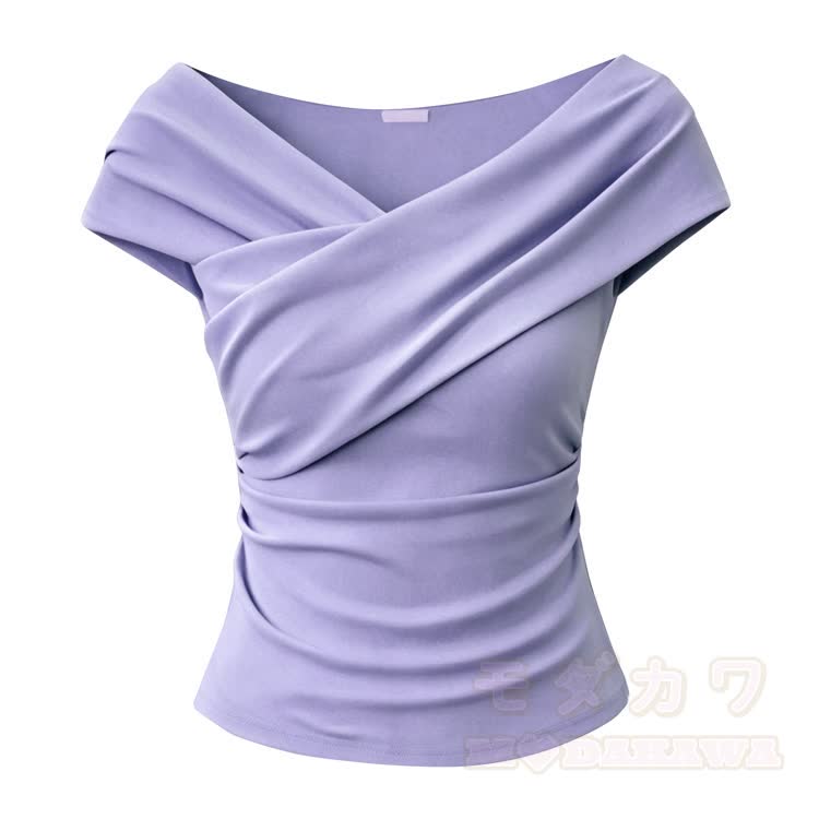 Modakawa Off-Shoulder-Top & High-Waist-Maxirock - Lila Top - 3XL - image 2